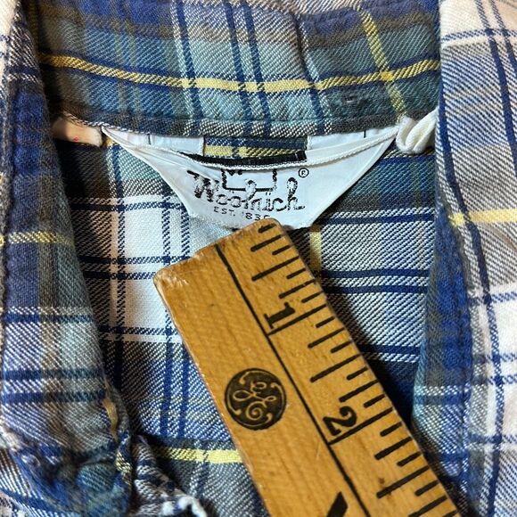 Vintage Woolrich button up plaid‎ long sleeve shirt size L - Picture 4 of 4